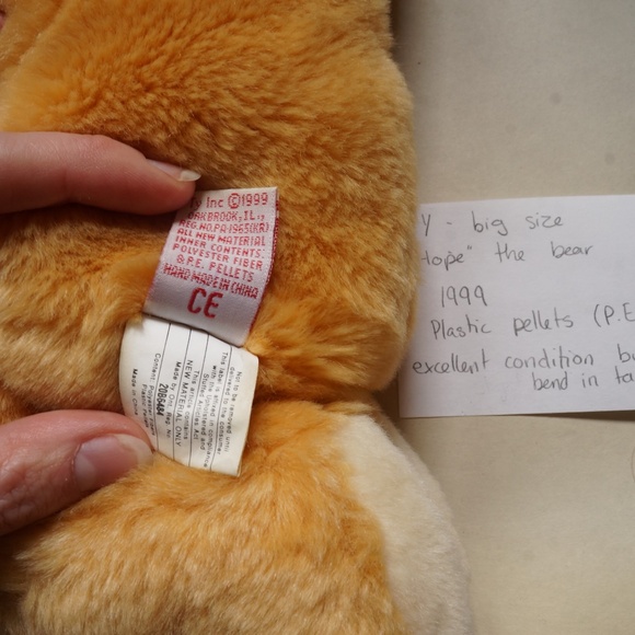 TY - beanie baby - hope the bear (1999-big size) with tag - Picture 4 of 4